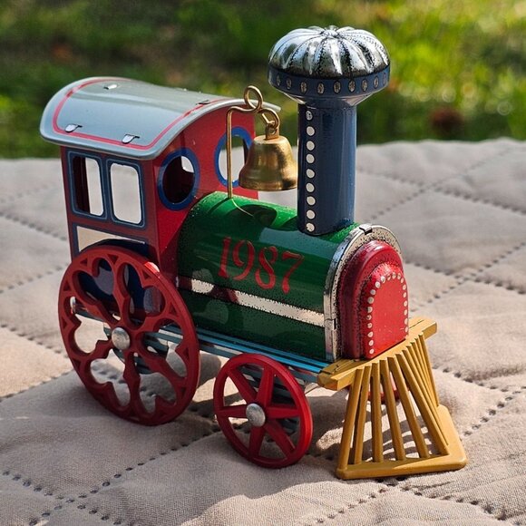 Hallmark Other - 1987 Hallmark Train Tin Steam Engine Keepsake Ornament Christmas Vintage No Box